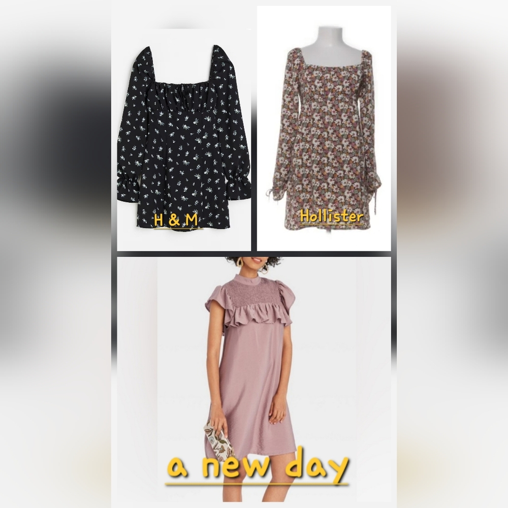 3 pcs Large Baby Doll Dresses H&M Hollister & a new day